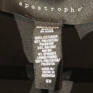 Apostrophe Jackets & Coats - Apostrophe Black Blazer Plus Size Apostrophe Jackets & Coats - Apostrophe Black Blazer Plus Size